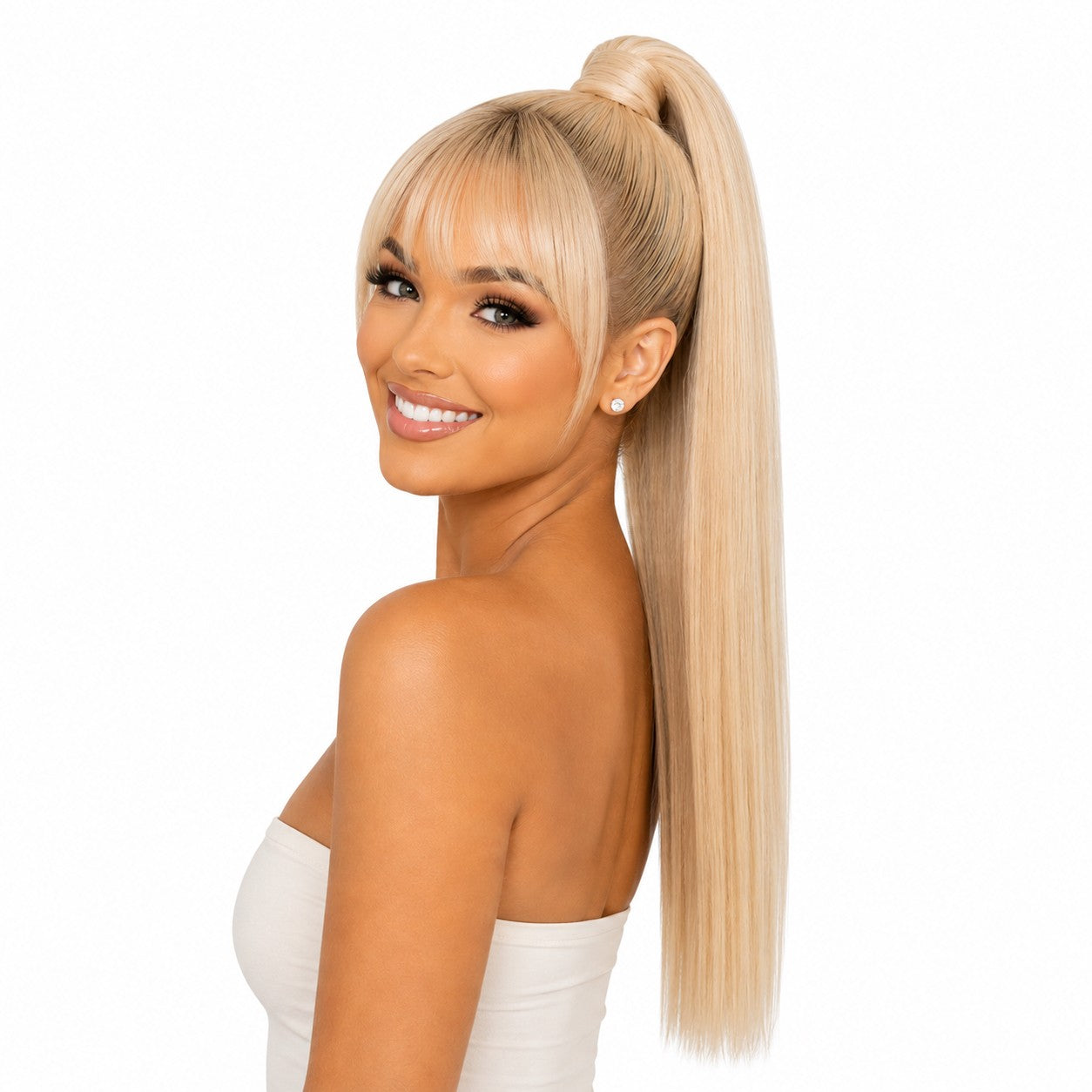 Bleach Blonde Ponytail