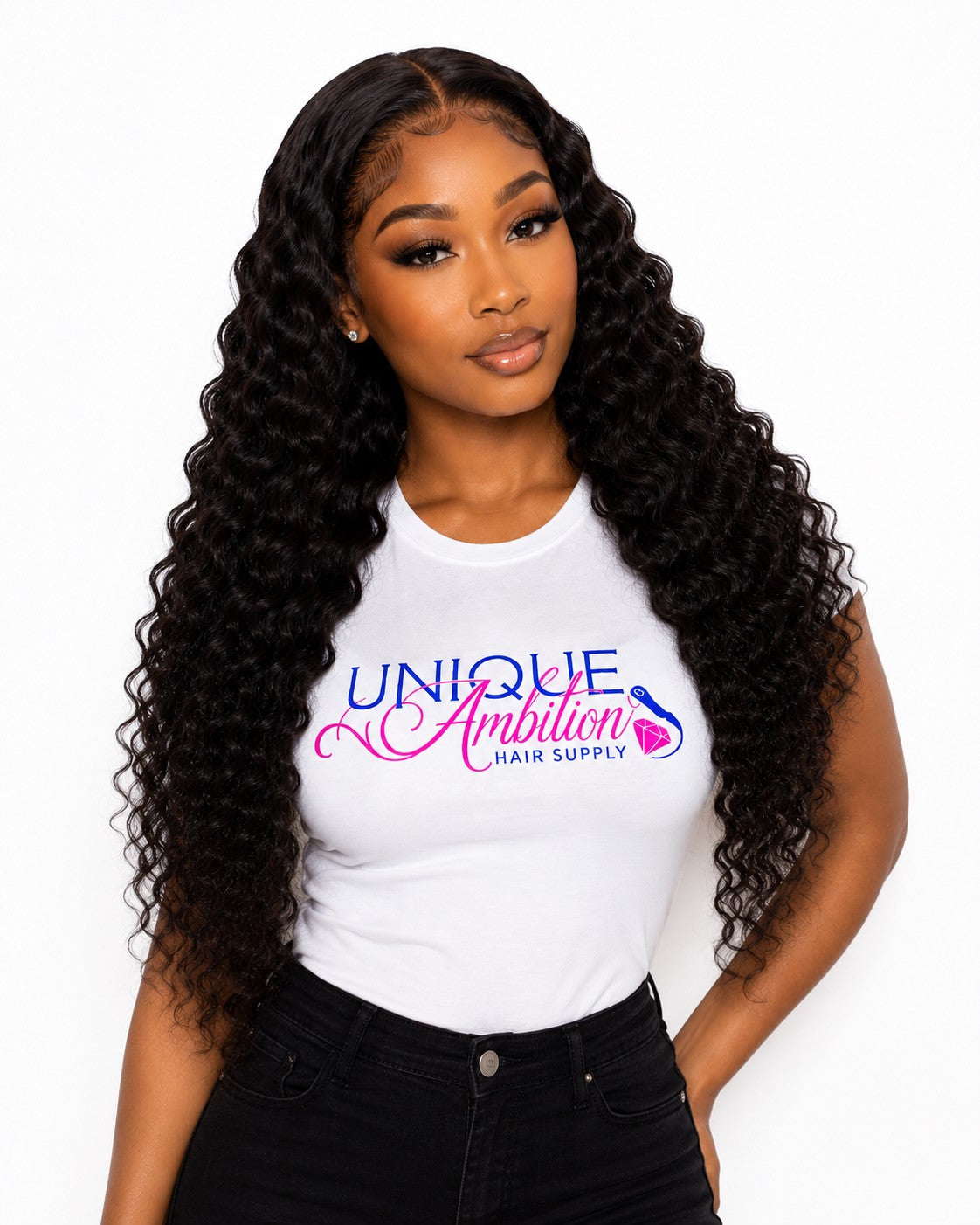 Glueless Deep Wave 2x6 HD Lace Closure Wig