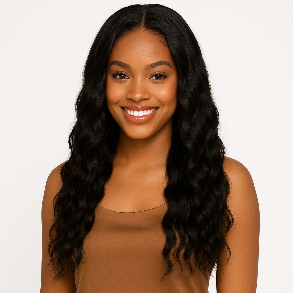 Beach Wave 4x4 Transparent Closure Wig