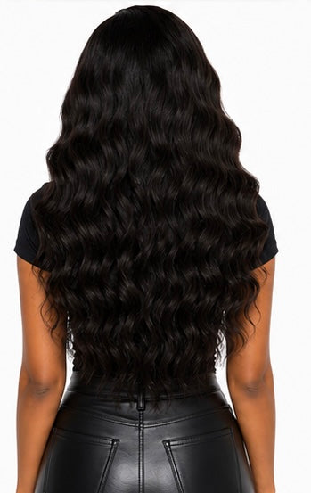 Indian Wavy Natural Black Clip-In Extensions