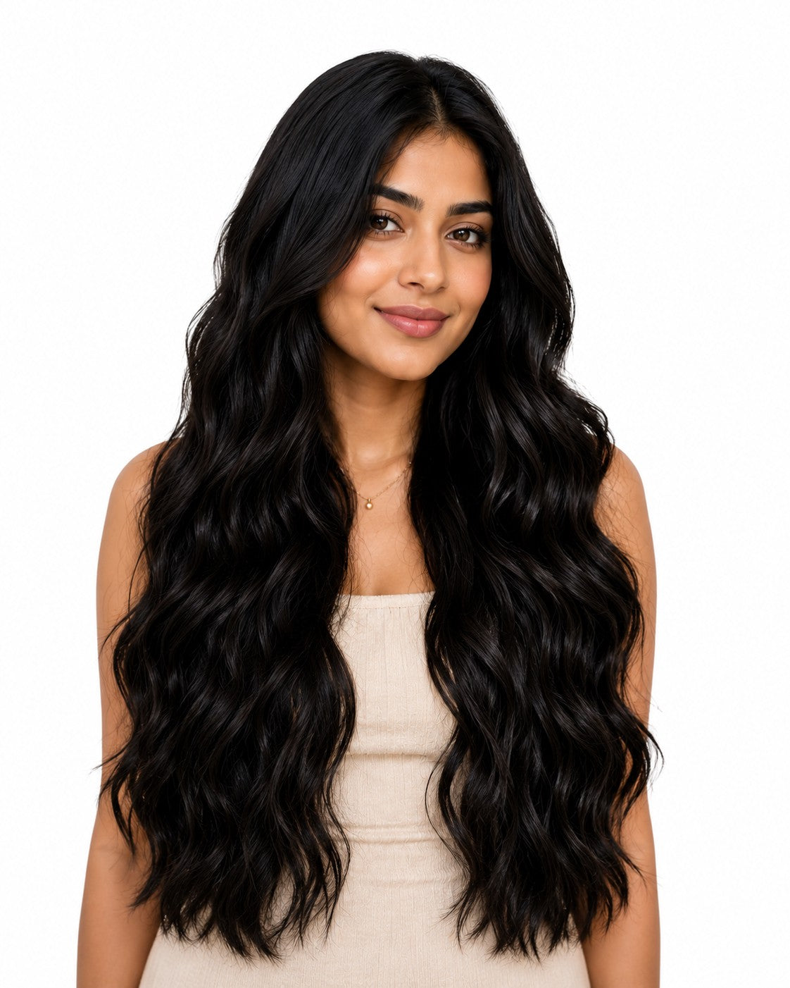 Indian Wavy Natural Black I-Tip