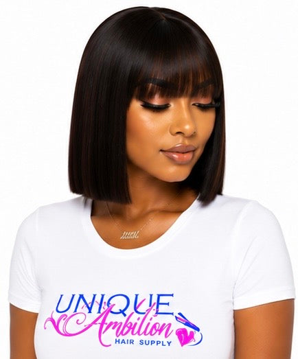 Straight Bang bob Wig