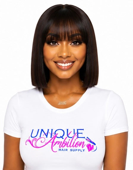 Straight Bang bob Wig