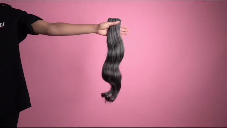 Vietnamese Natural Gray Hair Extensions